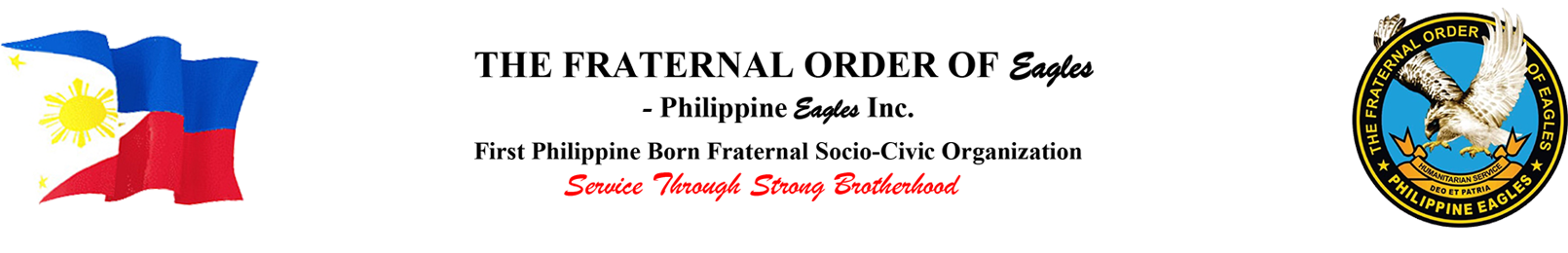 THE FRATERNAL ORDER OF EAGLES – PHILIPPINE EAGLES Logo